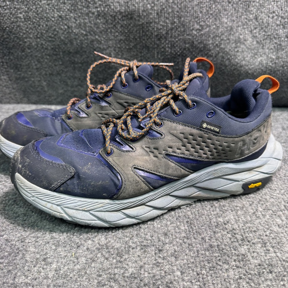 Hoka One One Hiking Shoes Mens 10 Anacapa Low GTX Blue Gore-Tex 1122017